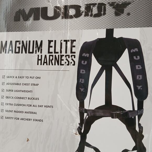 Muddy Magnum Elite Safety Harness One Size Tree Stand Hunting Gear Lightweight - Picture 2 of 15